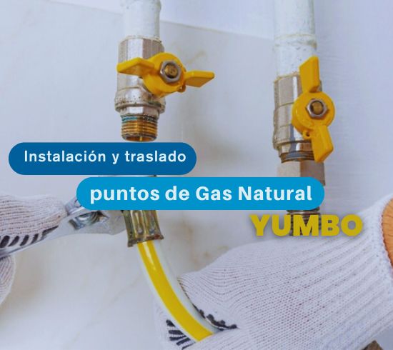 Instalación y traslado puntos de Gas Natural en Yumbo